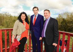 Heritage Officer Tracey Daly, Minister Simon Harris and Joe Carey TD at the opening of Mooghaun Viewing Platform