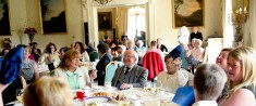 10-5-16….. President hosts afternoon Tea Party for Community and active retirement groups in Aras An Uachtarain .. Pic shows president Higgins as he joins in the fun at a Tea party reception for retirement and community groups with on left Rita Fagan and on right her mum from the Margaret Marrowbowlane tenants association. Pic Maxwell's - No Reproo Fee 10-5-16